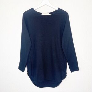 MICHAEL Michael Kors Black Side Zipper Sweater Sz S